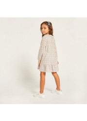 Juniors Printed Knit Dress with Long Sleeves - Set of 3