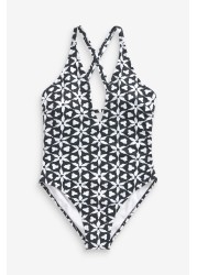 Cut-Out Plunge Swimsuit