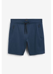 Zip Pocket Jersey Shorts Straight Fit