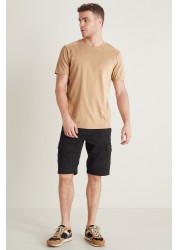 Premium Laundered Cargo Shorts Longer Length