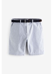 Belted Chino Shorts With Stretch