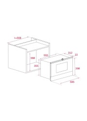 فرن ميكروويف مدمج تكا، ML 8220 BIS L (22 لتر، 2500 واط)