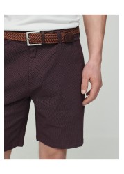 Belted Chino Shorts With Stretch