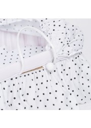 Cambrass Polka Dots Print Moses Basket with Hood - 47x84 cms