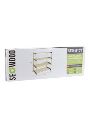 Seowood Bamboo Multi Purpose 4-Tier Modular Shelf (28 x 76 x 62.5 cm)