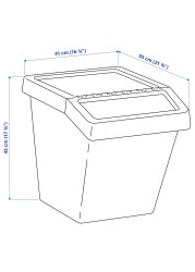 SORTERA Waste sorting bin with lid