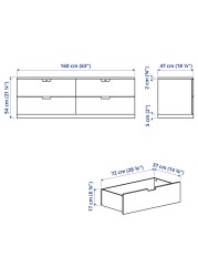 NORDLI Chest of 4 drawers