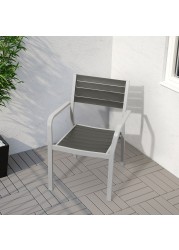 SJÄLLAND Table+6 chairs w armrests, outdoor