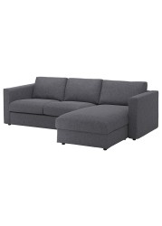 VIMLE Cover 3-seat sofa w chaise longue