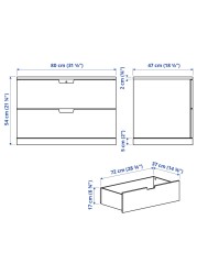 NORDLI Chest of 2 drawers