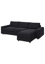 VIMLE Cover 3-seat sofa-bed w chaise lng