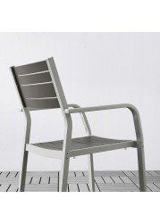 SJÄLLAND Table+4 chairs w armrests, outdoor