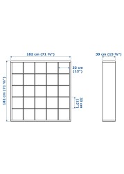 KALLAX Shelving unit with 10 inserts