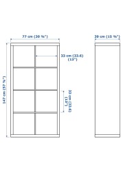 ALEX/LÅNGFJÄLL / KALLAX Desk and storage combination