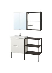 ENHET / TVÄLLEN Bathroom furniture, set of 15