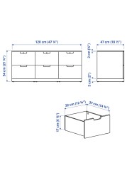 NORDLI Chest of 6 drawers