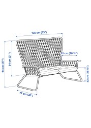 HÖGSTEN 2-seat modular sofa, outdoor