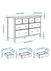 HEMNES خزانة بـ 8 أدراج