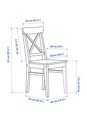 SKOGSTA / INGOLF Table and 6 chairs