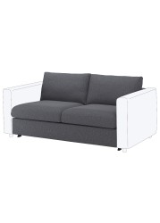 VIMLE Cover for 2-seat sofa-bed section