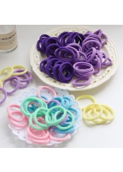 50pcs Girls Solid Color Big Rubber Band Ponytail Holder Gum Headwear Elastic Hair Bands Korean Girl Hair Accessories Ornaments