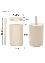 Baby Training Straw Bottle Baby Learn Drinking Silicone Portable Drink Cup