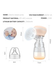 Electronic Breast Pump Integrated Milk Pump Portable Easy Convenient Charged Small Size Postpartum Supplies No BPA