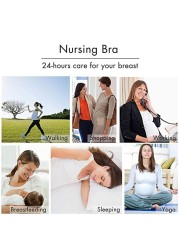 Nursing Bra Plus Size Thin Maternity Bra Latex Breastfeeding Bra For Pregnant Women Wireless Pregnancy Clothes Summer Underwear Silk Fabric,Medium Nature Cups