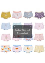 Girls Panties Kids Underwear Cotton Children Briefs Cherry Cartoon Short 4pcs/lot