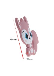 10pcs Silicone Squirrel Baby Teether Cartoon Rodent Necklace Bpa Free Nursing Small Animal Newborn Chew Teething Necklace Toys