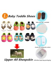 Unisex Infant Baby Shoes Toddler Toddler Baby Soft Soled Cowhide Bottom Skid-Proof Boys Girls Animal First Walkers 0-24 Month