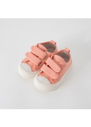 Boys Girls Candy Color Casual Shoes Toddler Kids Breathable Hook and Loop Shoes Luxury Soft Children Canvas Shoes Toddler Toddler