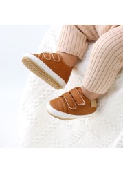 Classic Baby Leather Boys Girls Shoes Multicolor Toddler Shoes Rubber Sole Anti-slip First Walkers Newborn Baby Shoes
