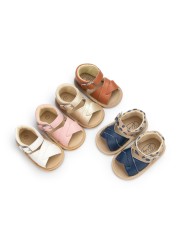 New Infant Baby Shoes Baby Boy Girl Shoes Toddler Flats Summer Sandals Flower Soft Rubber Sole Anti-slip Crib Shoes First Walker