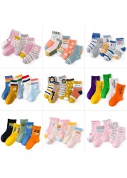 5pairs/lot Cute Cartoon Baby Girls Socks Winter Thicken Soft Kawaii Infant Toddler Socks Cotton Baby Boy Sports Socks for 1-12Y