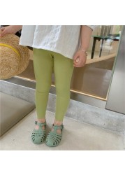 2022 Spring Girls Leggings Kids Cotton High Quality Skinny Pants Children Soft Stripe Legging Casual Girl Elastic Trousers