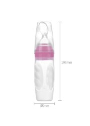 Silicone Soft Spoon Squeeze Feeding Bottle Newborn Spoon Infant Food Supplement Feeder Safe Baby Stuff Silicone Tableware Kids