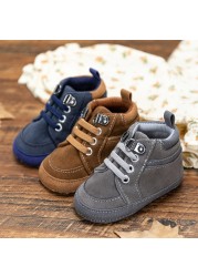 Baby Boys Shoes Newborn Baby Crib Casual Cotton Non-slip PU Leather First Walkers Loafers