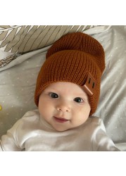 Baby Hat Kids Newborn Knitted Hat Crochet Solid Children Beanies Boys Girls Hats Headwear Toddler Kids Caps Clothing Accessories