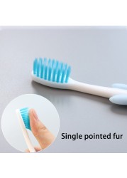 4pcs/set Baby Cartoon Silicone Toothbrush Cute Rabbit/Bear Shape Soft Fur Brush With Suction Seat Dental Health Tooth Brushes