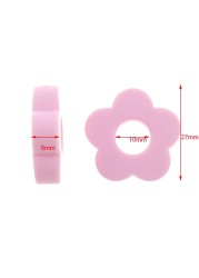 20pcs Baby Flower Beads Silicone Beads Flower Silicone Beads Teething Magic Teether Baby Chew Necklace Chew BPA Free Gift