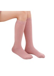 Baby Girls Socks Soft Cotton Knee High Socks Kids Boys Solid Color Socks Leg Warmers 2021 Spring Autumn