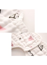 2Pcs 360 Degrees Rotating 8 Layer Cotton Infant Baby Bibs Cute Various Printed Waterproof Soft Comfortable Saliva Towel Baby Bib