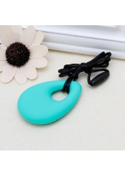 1pc Silicone Teardrop Necklace Teething Necklace for Autism Teether Chew Sensory