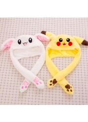 Cute Cartoon Luminous Hat Rabbit Ear Hat Funny Play Game Bunny Ears Air Cushion Hat Toy for Kids Girls Gifts