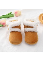 Cute Autumn Winter Infant Toddler Shoes Baby Girl Boy Shoes Handmade Casual Sneakers Non-slip Soft Soled Walking Warm Shoes