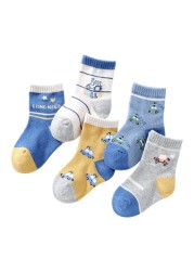 5pairs/lot Winter Kids Socks Cute Cartoon Autumn Baby Boys Girls Toddler Socks Soft Cotton Children Socks 1 to 12 Years