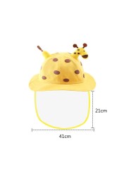 baby hat baby hat with protective face mask boy girl sun hat removable sunscreen outdoor fisherman hats kids accessories