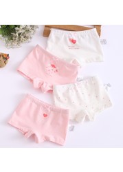 Girls Panties Kids Cotton Underwear Children Briefs Clouds Love Crown Carrots Umbrella Cartoon Short 4pcs/lot