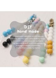 Let's Make 50pcs 12mm Silicone Aquatic Beads Planet Leopard Round Beads DIY Chewing Teething Beads BPA Free Baby Teether Toys